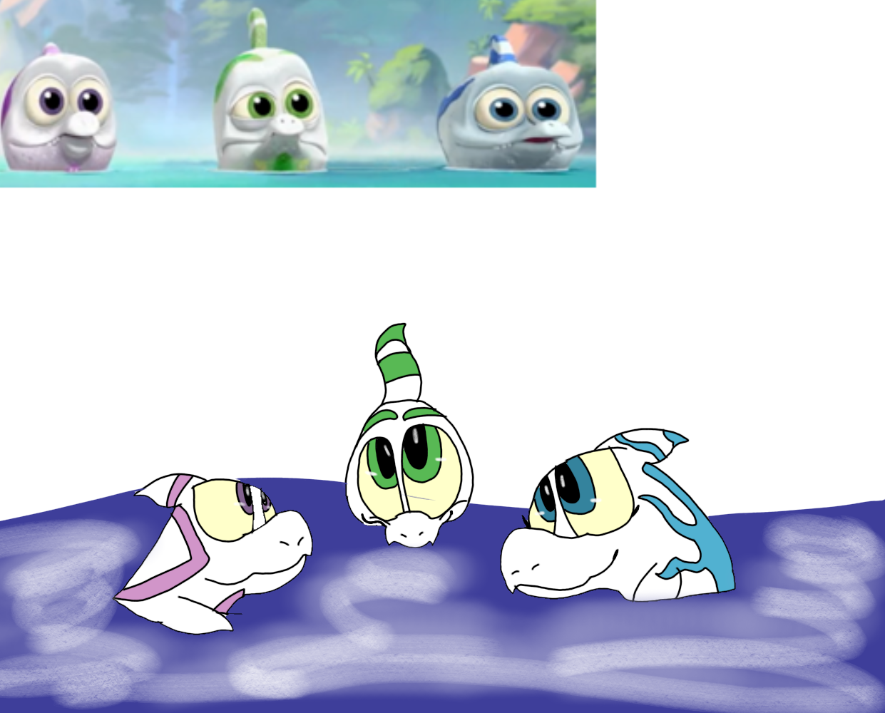 Plonk, plunk and plink Redraw by DrakroSeawing on DeviantArt