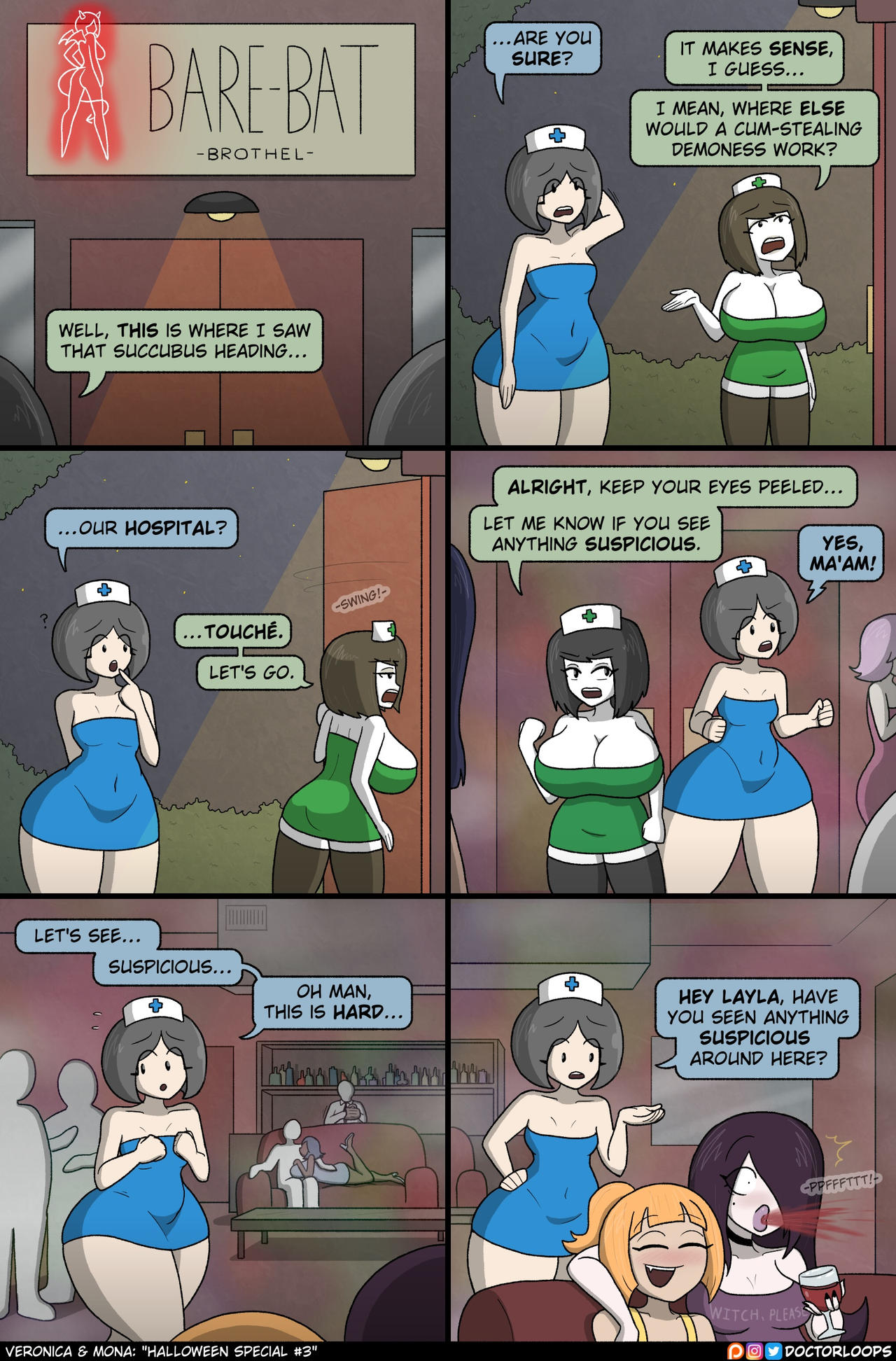 Veronica and Mona Halloween Special 3 by DoctorLoops on DeviantArt