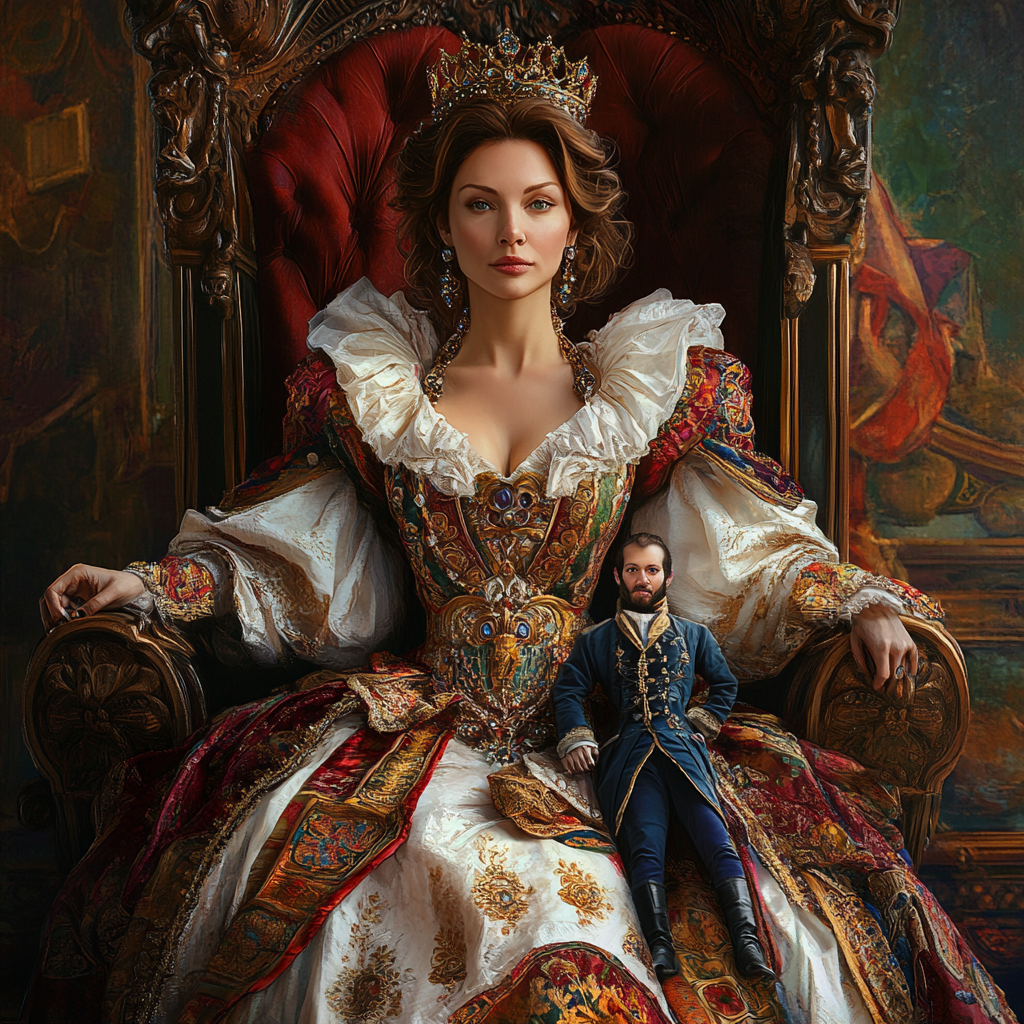 Mini Queen A Queen and Her Miniature Duke by shrunkenluigi on DeviantArt