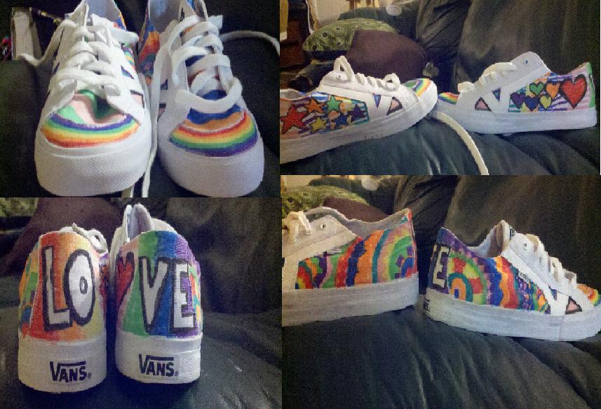 Rainbow shoes