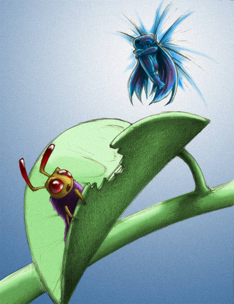 Manga Bug Raster Collab - A Bug's Leaf by pyrasterran on DeviantArt