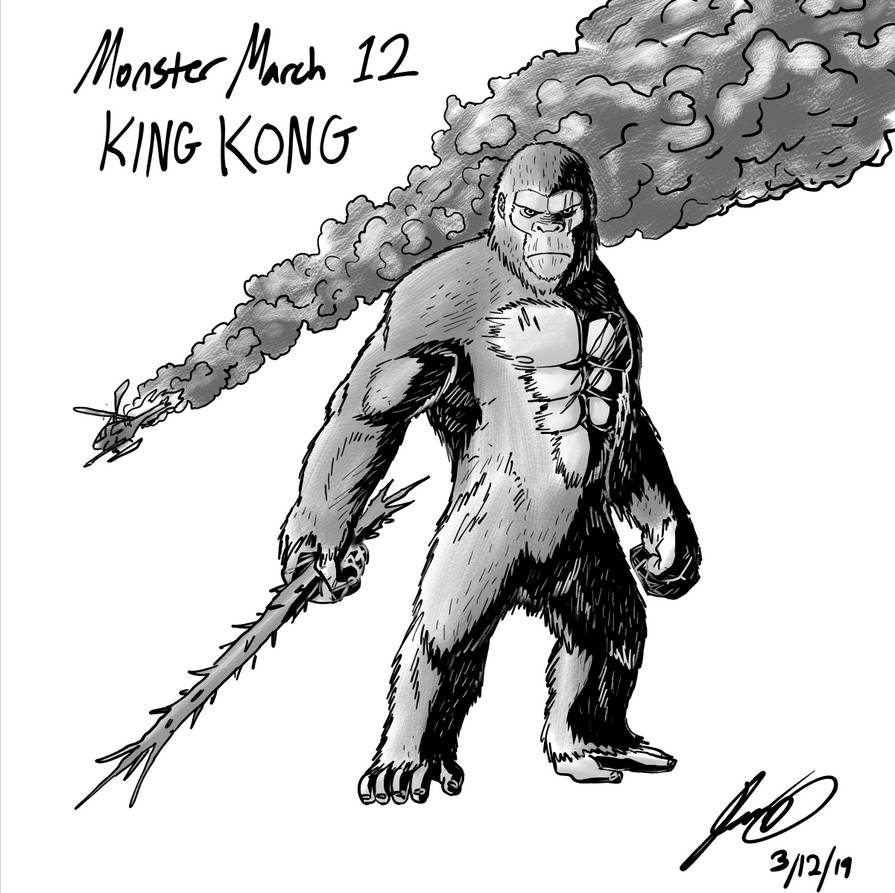 Kaiju Monster March 12 - King Kong by pyrasterran