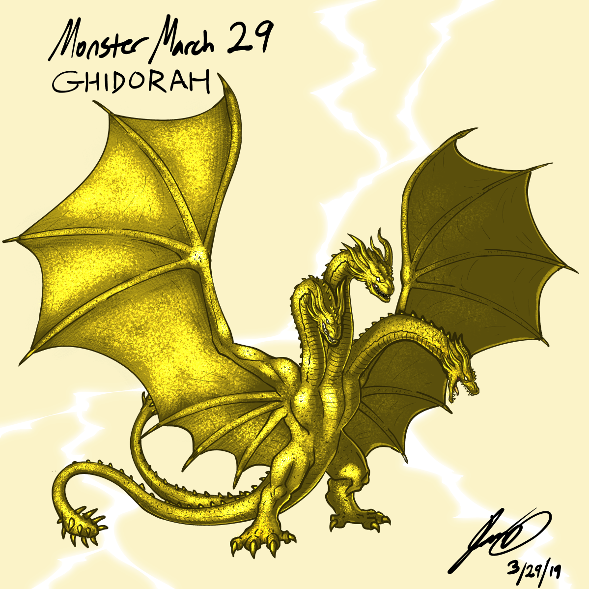 Kaiju Monster March 29 Ghidorah By Pyrasterran On DeviantArt kaiju-monster-march-29-ghidorah-by-pyrasterran-on-deviantart