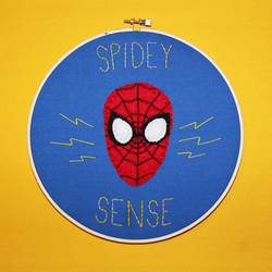 SPIDEY SENSE embroidery hoop