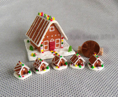 One Inch and Quarter Scale Gingerbread Houses