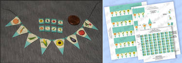 DIY Dollhouse Printable Seed Packets and Bunting