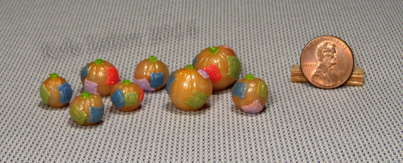 Mini Translucent Sparkly Pumpkins with Patches