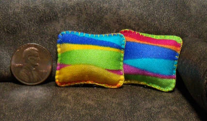 Mini Rainbow Splash Rectangle Throw Pillows by Kyle-Lefort