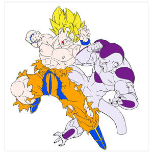 Goku e Freezer Vector