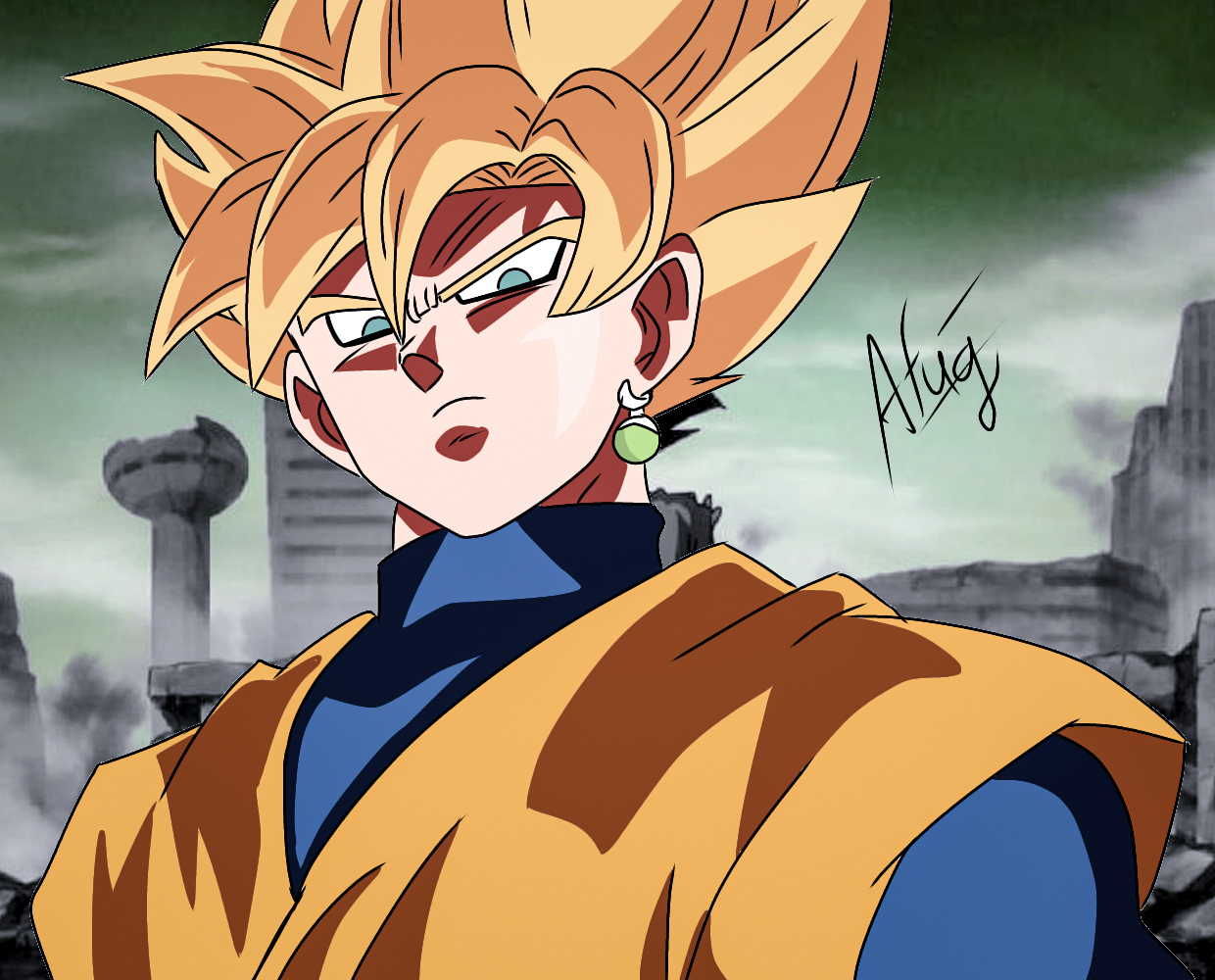 Goku ssj blue manga colors by Gigagoku30 on DeviantArt