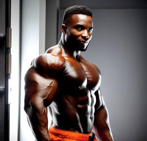 African American Bodybuilder 2 (AI Art)