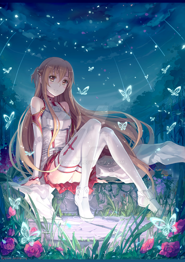 A Fanart of Asuna with Mew eeveelutions : r/swordartonline