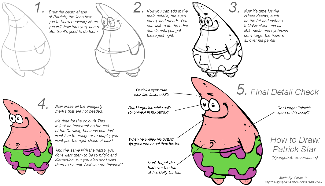 How to Draw Patrick: Beginners