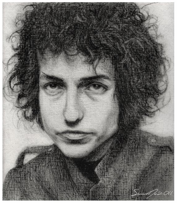 Bob Dylan in Charcoal