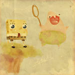 Spongebob and Patrick .Jump. by dwightyoakamfan
