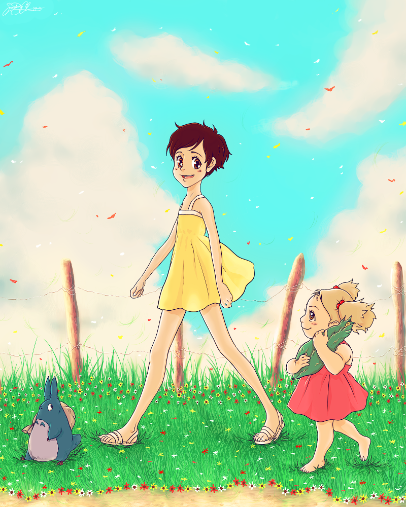 Satsuki and Mei Kusakabe .My Neighbor Totoro.