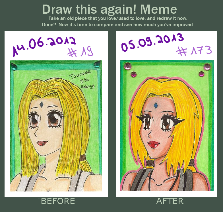 Draw this again! Tsunade ACEO #19 and #173