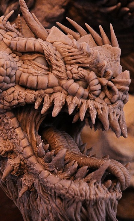 Bull Dragon Wyrm Sculpt Close