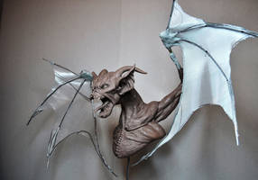 Creature Bust WIP-Building wings