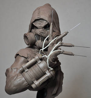 Batman Arkham Asylum Scarecrow Bust Sculpt 1