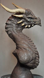 The Corruptor Demon Dragon Bust Monster Clay