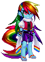 Human sprite Rainbow Dash