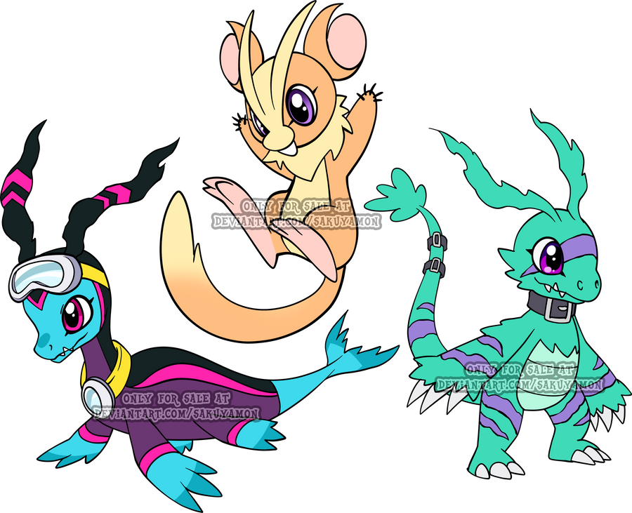 Digimon Rookie Adoptables 2 by Sakuyamon on DeviantArt