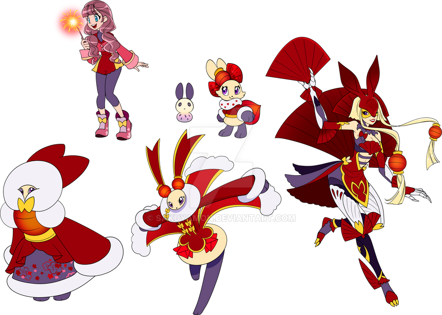 Digimon Lunar Bunny set by Sakuyamon on DeviantArt