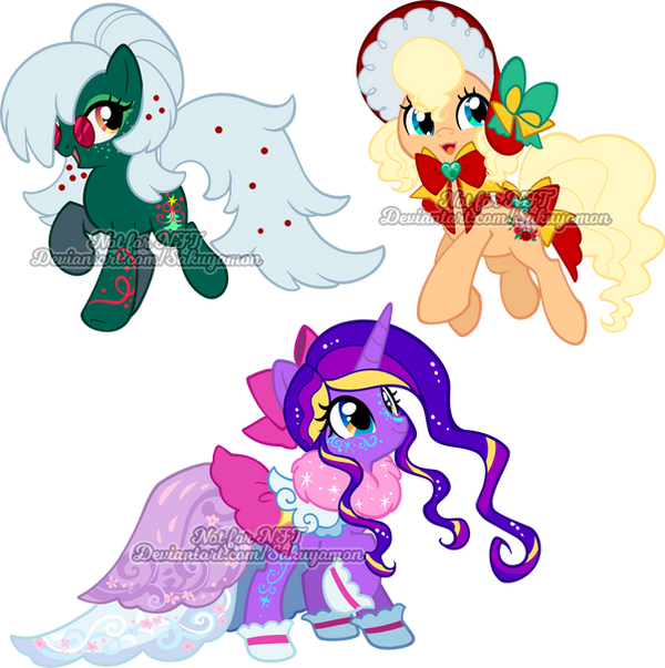 Xmas My Little Ponies Adopts2023 by Sakuyamon on DeviantArt