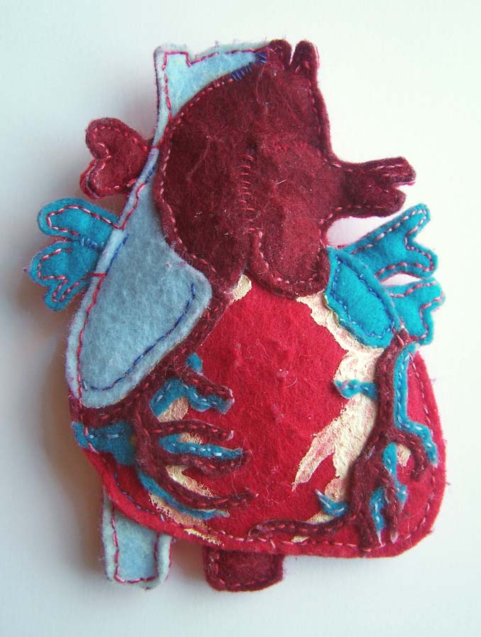 Anatomical Felt Heart