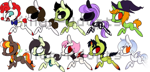 [ADOPT] Halloween Ponies