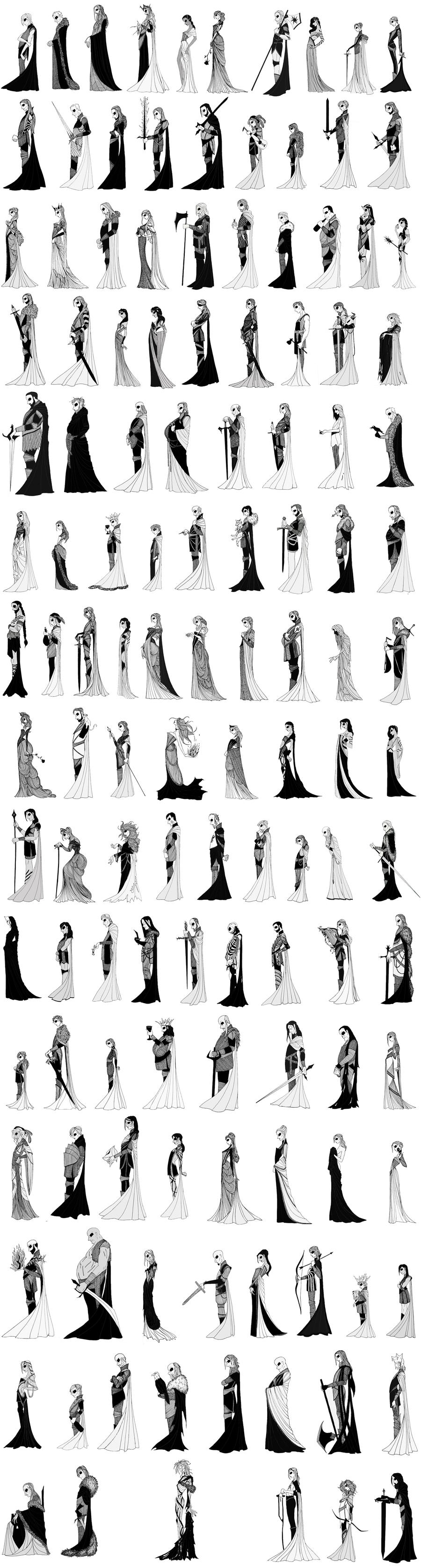 'A Song of Ice and Fire' Character Chart