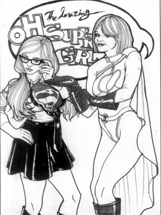 Power girl and Super girl
