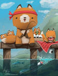Cast Away Your Problems Go Fishing. by Oats-Art