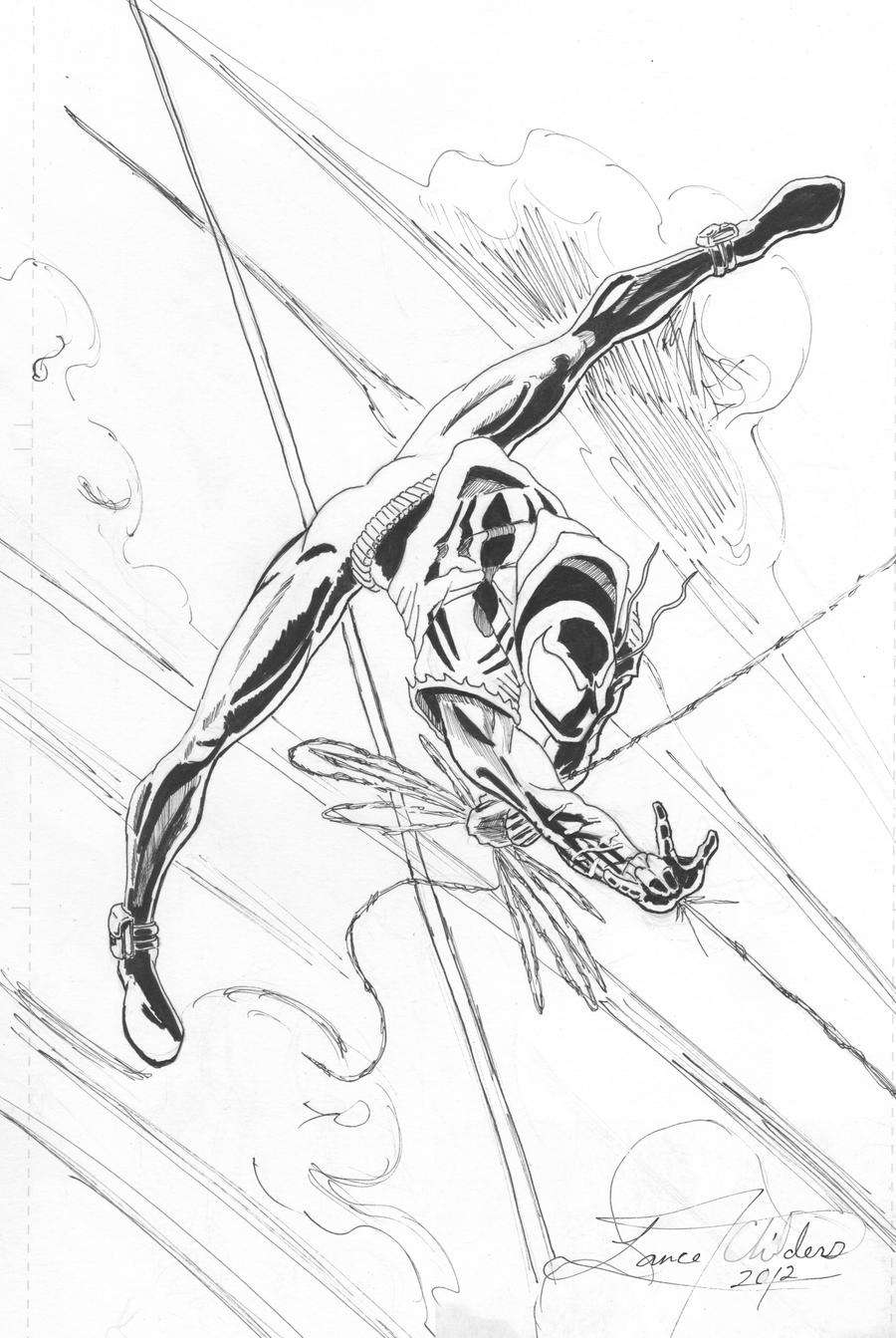 Scarlett Spider ink by ltchildersart on DeviantArt