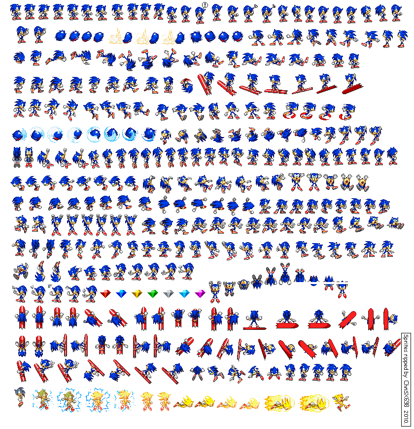 Download Sonic Advance 1 Sprite Sheet - Full Size PNG Image - PNGkit