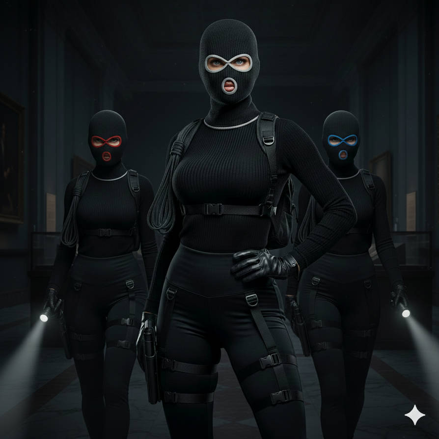 Tanya and friends at the museum (masked) by SkiMaskGirls on DeviantArt