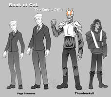Book of CoL chara designs Page and Thunderskull