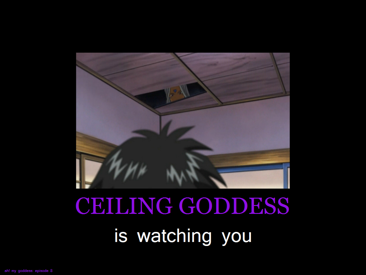 Ah! My Goddess: Ceiling Goddess is watching you!