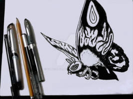 Mothra sketch - Millennium series by Gamera68