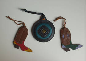 Leather Holiday Ornaments