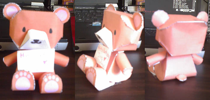 Paper craft: Teddy bear