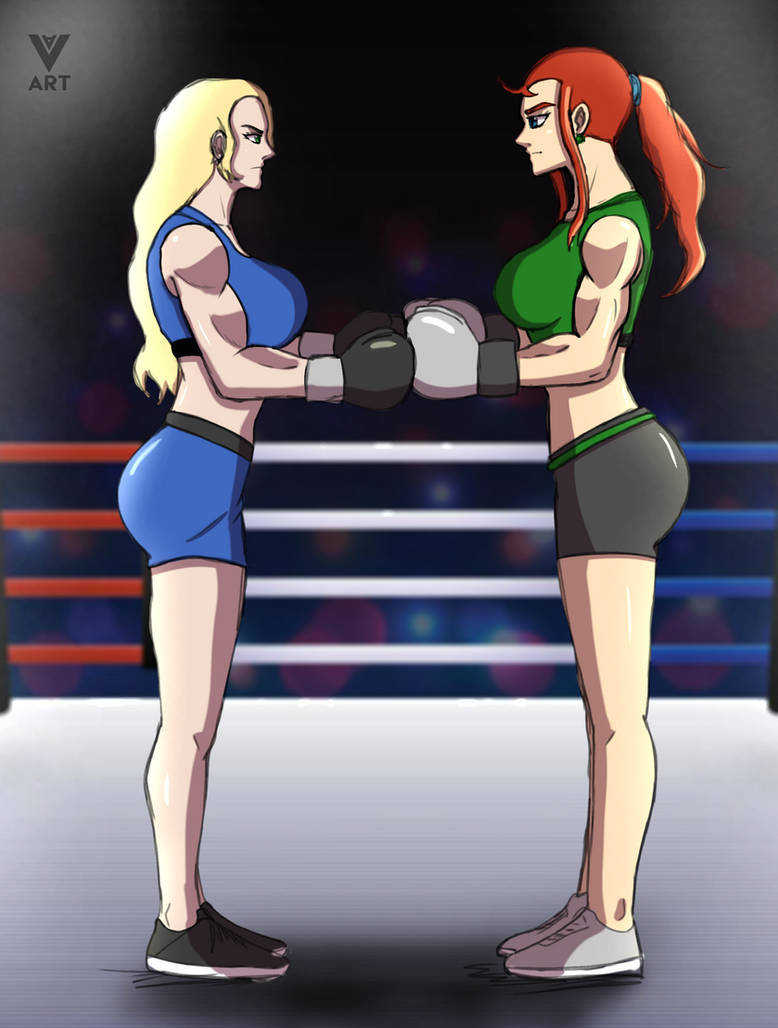 Bed Boxing Deviantart Boxing girls commission 1/6 by Verdeza on DeviantArt