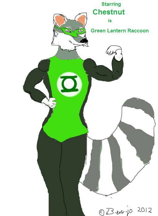 Green Lantern Raccoon (better version)