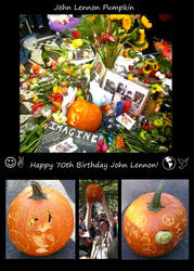 John Lennon 70th bday pumpkin