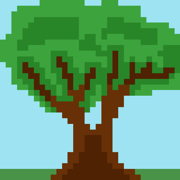 A tree at sunset (OC) 32x32 : r/PixelArt