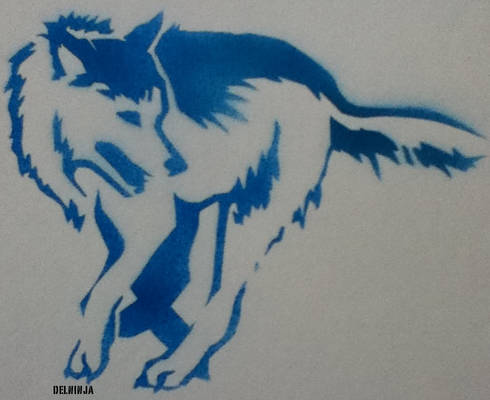 Wolf Stencil