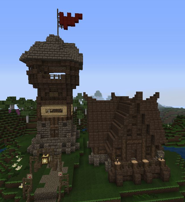 Башня разбойников в майнкрафте Башня разбойников в майнкрафте