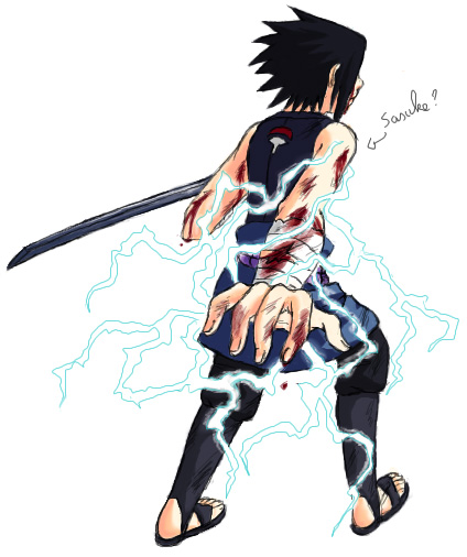 Sasuke with Chidori by SharinganSasuke02 on DeviantArt