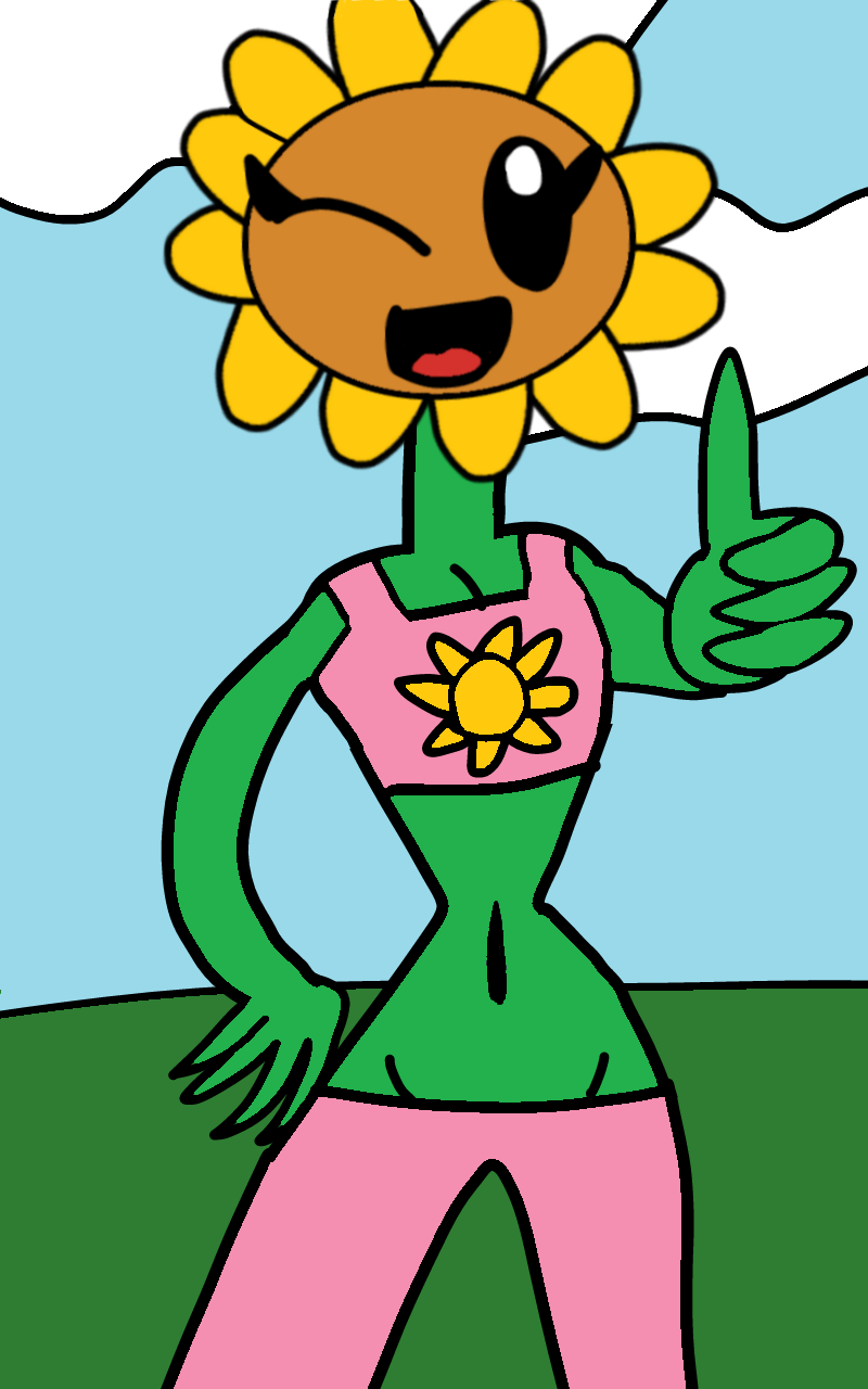 Pvz Anthro Sunflower by chocoartist85 on DeviantArt